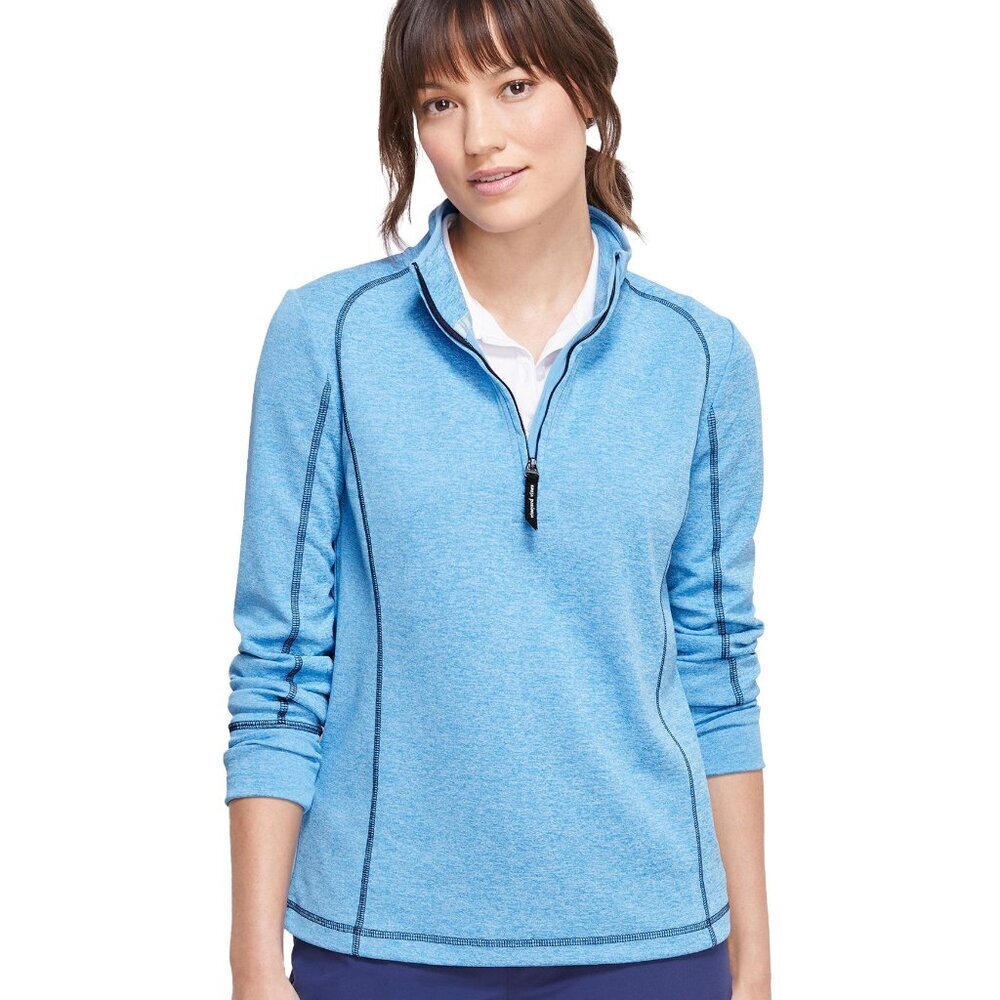 Vineyard Vines Palmetto Quarter-Zip Long Sleeve Performance Pullover Blue, S - Picture 2 of 10